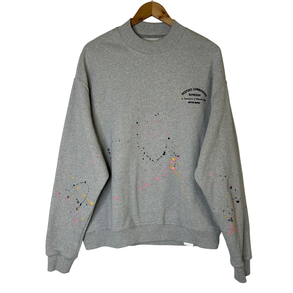 REPRESENT Mens Sweatshirt Size M Bespoke Commission Paint Splatter Crewneck